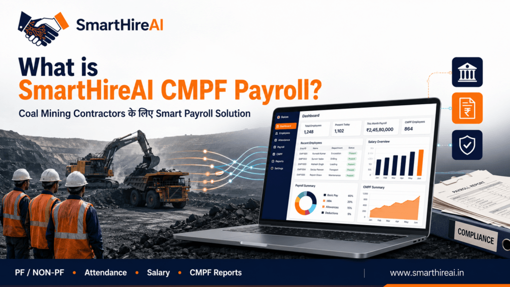 CMPF Payroll Software dashboard for coal mining contractors